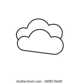 cloudy icon element of weather icon for mobile concept and web apps. Thin line cloudy icon can be used for web and mobile. Premium icon on white background