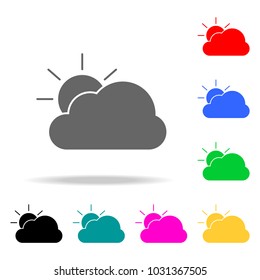 cloudy icon. Elements in multi colored icons for mobile concept and web apps. Icons for website design and development, app development on white background