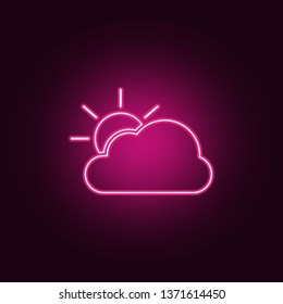 cloudy icon. Elements of Web in neon style icons. Simple icon for websites, web design, mobile app, info graphics