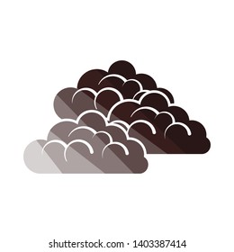 Cloudy Icon. Flat Color Ladder Design. Vector Illustration.