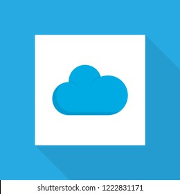 Cloudy icon flat symbol. Premium quality isolated cloud element in trendy style.