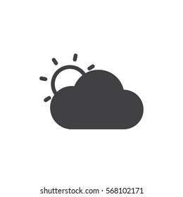Cloudy Icon. Sign Design