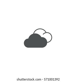 cloudy icon. sign design