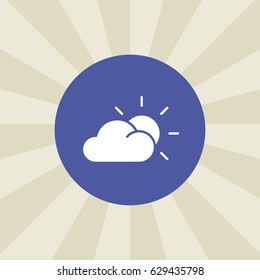 cloudy icon. sign design. background