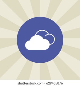 cloudy icon. sign design. background