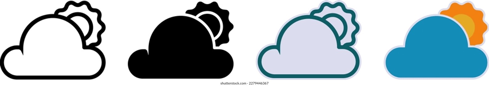 Cloudy icon. sign for mobile concept and web design. vector illustration