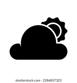 Cloudy icon. sign for mobile concept and web design. vector illustration
