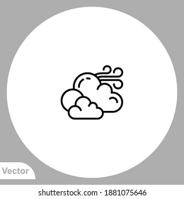 Cloudy icon sign vector,Symbol, logo illustration for web and mobile