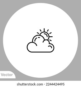 Cloudy icon sign vector,Symbol, logo illustration for web and mobile