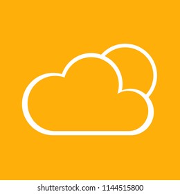 Cloudy icon, stock vector illustration, EPS10.