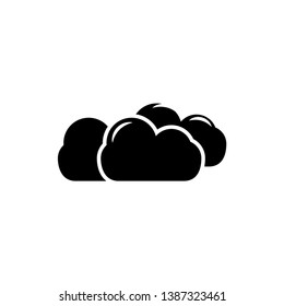 Cloudy icon vector. Cloud symbol. Weather vector illustration. Trendy flat design style on white background.