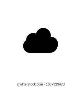 Cloudy icon vector. Cloud symbol. Weather vector illustration. Trendy flat design style on white background.