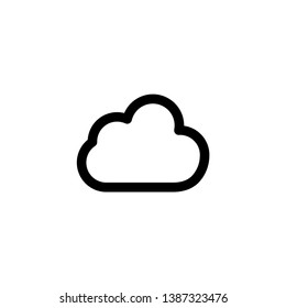 Cloudy icon vector. Cloud symbol. Weather vector illustration. Trendy flat design style on white background.