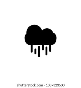 Cloudy icon vector. Cloud symbol. Weather vector illustration. Trendy flat design style on white background.