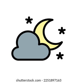 Cloudy icon vector design template