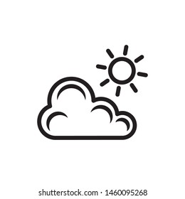 cloudy icon vector flat design