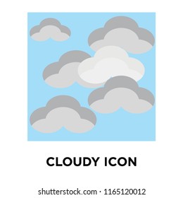 Cloudy icon vector isolated on white background, Cloudy transparent sign , weather symbols