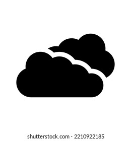 Cloudy Icon Vector Symbol Design Illustration