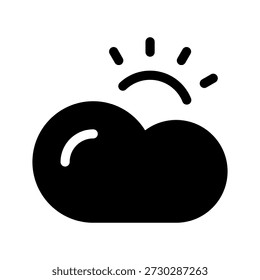 Ilustración de diseño de símbolo de Vector de icono nublado