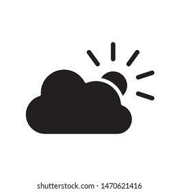 cloudy icon vector symbol template