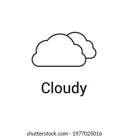 cloudy icon vector weather symbol