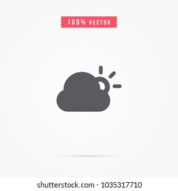 Cloudy icon. weather sign
