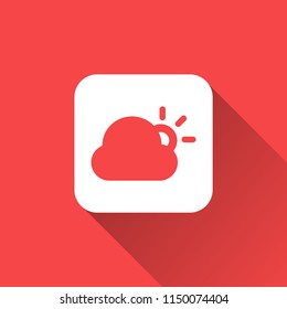 Cloudy icon. weather sign