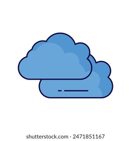 cloudy icon with white background vector stock illustration