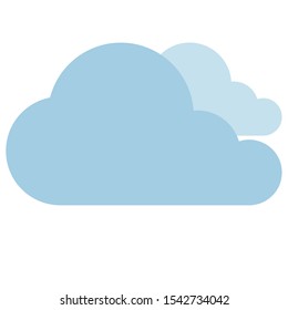 Cloudy icon for your business, web, software, or app. Flat icon style.