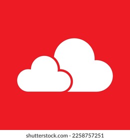 Cloudy icons, common graphic resources, vector illustrations.