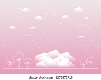 cloudy landscape isolated icon