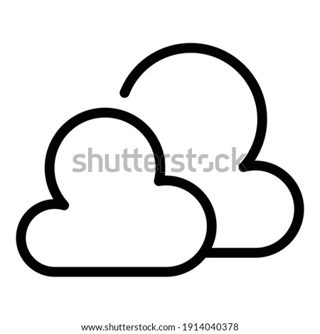 Cloudy meteo icon. Outline cloudy meteo vector icon for web design isolated on white background