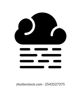 Cloudy Moon Icon Vector Symbol Design Illustration