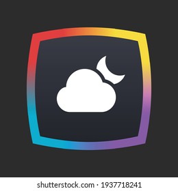 Cloudy Night - App Icon Button