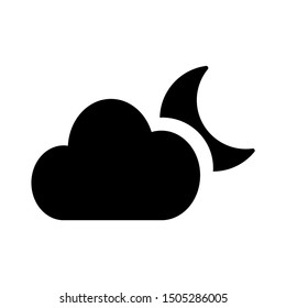 cloudy night flat icon - From forecast, Climate and Meteorology icons, widget icons