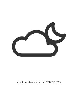 Cloudy night icon