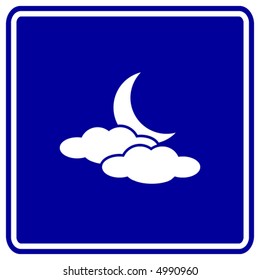 cloudy night sign