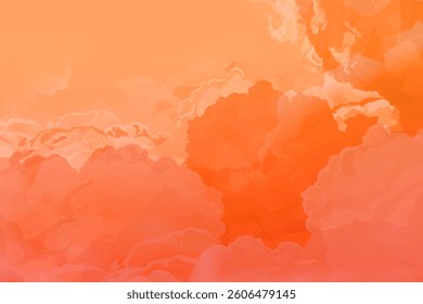 cloudy orange sky abstract background