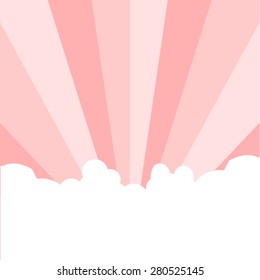 Cloudy pink icon great for any use. Vector EPS10.