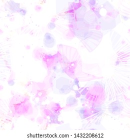 Cloudy pink seamless texture. Abstract vector background for web page, banners backdrop, fabric, home decor, wrapping