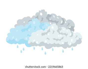 cloudy rain drops weather icon