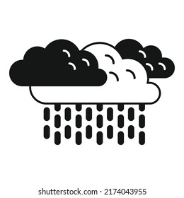 Cloudy rain icon simple vector. Cold fog. Cloud weather