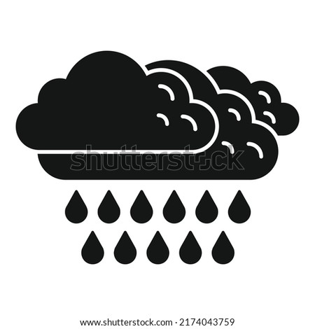 Cloudy rain icon simple vector. Weather cloud. Meteo rainy
