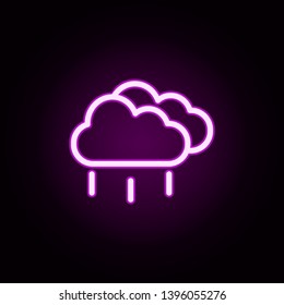 cloudy rain neon icon. Elements of autumn set. Simple icon for websites, web design, mobile app, info graphics