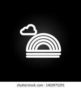 cloudy, rainbow sign neon icon. Elements of weather set. Simple icon for websites, web design, mobile app, info graphics
