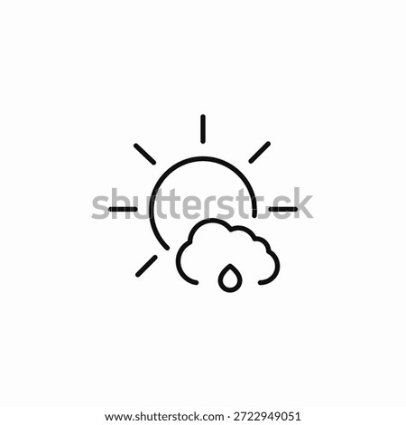 cloudy rainy day icon sign vector