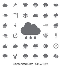 cloudy and rainy icon. Weather icons universal set for web and mobile