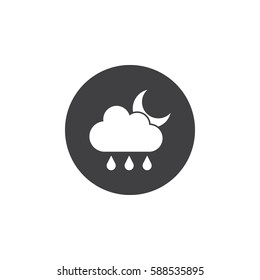 cloudy, rainy and lunar day icon