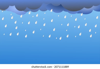 Cielo nublado y lluvioso con gotas de lluvia