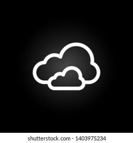 cloudy sign neon icon. Elements of weather set. Simple icon for websites, web design, mobile app, info graphics
